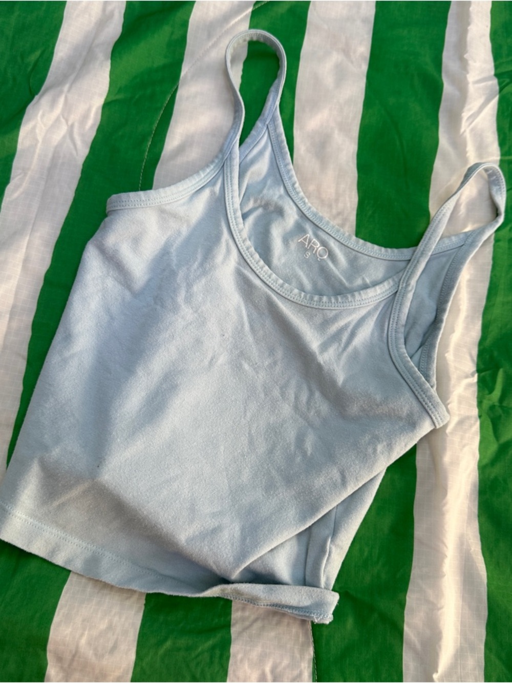 ARQ cropped tank size small pale blue